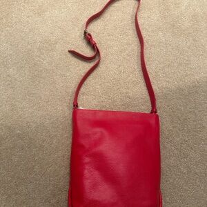 J. Crew Red Crossbody Bag Sleek Minimalist Design